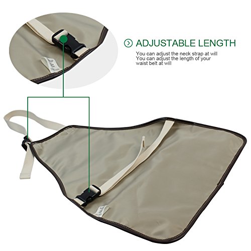 image for INNOSTAGE Garden Tools Apron,Waxed Canvas Work Bib Aprons with Pockets