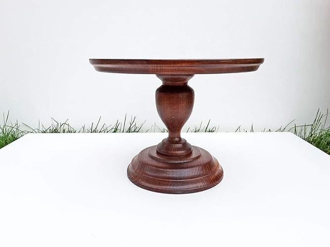 30cm Base para pasteles en madera rústica brillante Soporte de tartas
