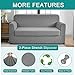 RHF 2 Separate Pieces Loveseat Cover, Slipcovers for Couches and Loveseats with Separate Cushion Cover Jacquard High Stretch Loveseat Slipcover&Couch Cover for Dogs(Loveseat: Light Grey)