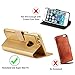 iPhone 6S Cases, GELITE Premium Wallet Case, Ultra Slim Fit Flip Cases with ID Credit Card Slots and Kickstand, Magnetic Closure, Folio Book Cases for iPhone 6 - Champaign Gold