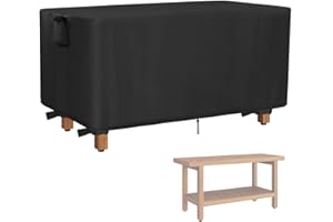 Iptienda Outdoor Bench Cover, 36inch Waterproof Wooden Bench Cover Rectangle for Patio Teak Bench Farmhouse, Black-36"L x 14" W x 18" H