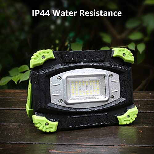 Lepro Led Akku Strahler, Wiederaufladbare Campinglampe aus Aluminium, 20W 2000 Lumen Arbeitsleuchte mit 5 Beleuchtungsmodi und 5200 mAh Powerbank, für Notfall, Camping thumbnail 2