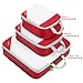 Gonex Packing Cubes, Travel Packing Organizers Compression Pouches L+M+S Red