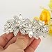 EVER FAITH Silver-Tone Austrian Crystal Bridal 4 Daisy Flowers Hair Barrette Clip Clear