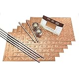 FASÄDE Traditional 1 Kitchen Backsplash Tile Kit - Perfect for DIY Projects and Home Renovations - Variety of Finishes and Styles - Easy-Install Tile (18 sq ft Kit, Polished Copper)