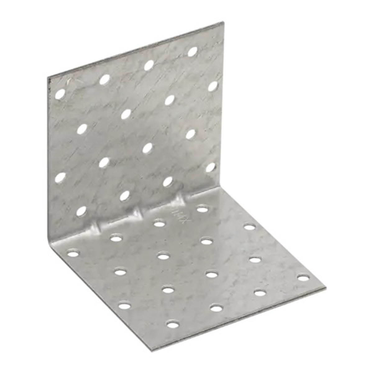 80mm x 80mm x 80mm Heavy Duty Perforated Angle Bracket with Reinforcement Corner Reinforced Metal Braces Steel Repair Connector KMP9 (Pack of 20) L11ABC