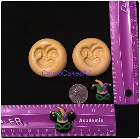 Mardi Gras Fondant Mold Set Chocolate Candy Gumpaste Soap Resin Clay