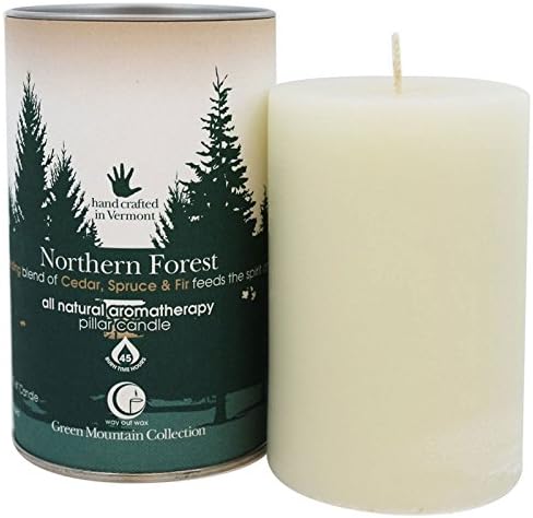 Way Out Wax, Candle Pillar Northern Forest 3 X4.5