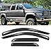 4pcs Vent Shade Deflector Window Visors,HAIHUA for Ram 02-08 1500 & 03-09 2500 3500 Quad (Aka Crew) Cab Outside Mount Style Wind Sun Rain Guard
