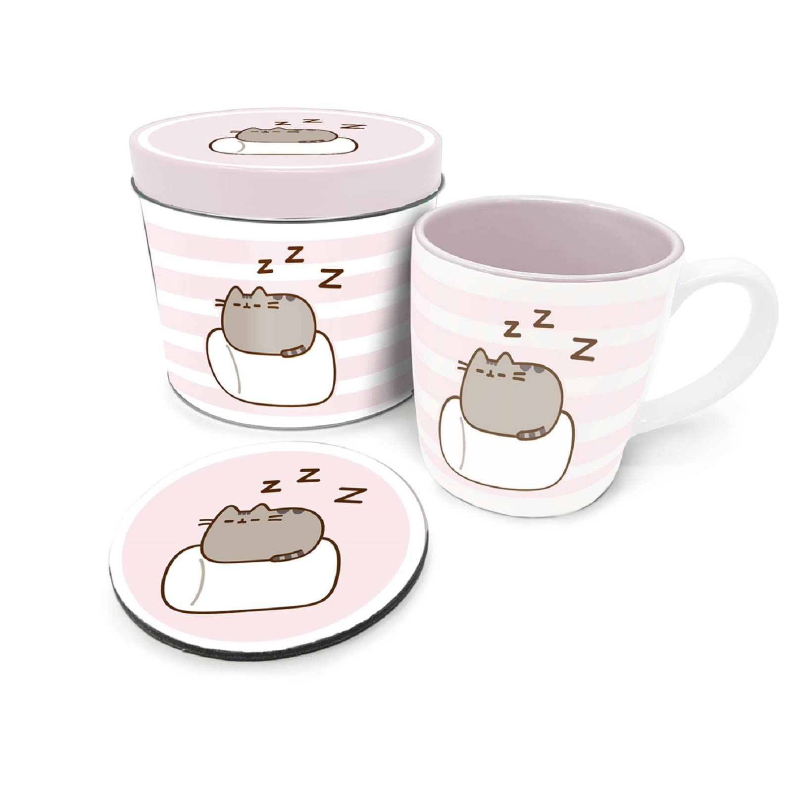 Pusheen 11oz Mug, Coaster and container Ceramic