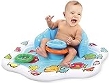 KLEEGER Baby Pool Splash Mat: Infant Water Play Mat Toy With Stackable Rings. For Boys & Girls | Great for Beach, Deck & Backyard
