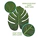 LJDJ Tropical Leaves Palm - Set of 36 - Artificial Silk Fabric Monstera Decoration Leaf 2 Different Sizes - Hawaiian Luau Jungle Beach Theme Party Supplies Table Decor Accessories