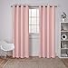 EXCLUSIVE HOME Sateen Twill Woven Room Darkening Blackout Grommet Top Curtain Panel Pair, 52