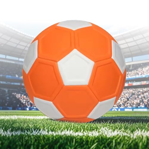 SKIKHN Balón de Fútbol Curvo, Balon Futbol con Curvas y Efectos, Pelota de Football de Goma EVA, Fútbols de Softbol, para Entrenamiento De Football, Naranja