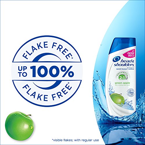 Head and Shoulders Green Apple 2-in-1 Anti-Dandruff Shampoo + Conditioner 8.45 Fl Oz (Pack of 6) (Packaging may vary) - Thumbnail 4