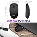 Slim Wireless Mouse,2.4G Ultra Thin Computer Mouse With Nano Receiver, Noiseless and Silent Click ,Travel Portable Mice for Laptop,Mac,Notebook,PC and Tablet (1 Battery For Bonus)