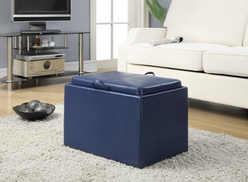 Convenience Concepts Designs4Comfort Modern Accent Storage Ottoman - Thumbnail 2
