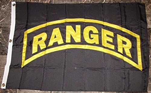 Embroidered Sewn Army Rangers 600D Nylon Flag 3'x5' Feet 3 Clips