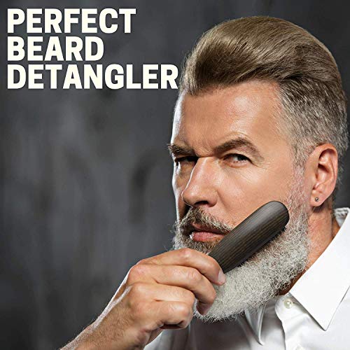 Naturenics Beard Brush, Beard Comb & Beard Scissors Set- 100% Pure Firm Boar Bristles - Best Beard Grooming Kit Works With All Beard Oils & Beard Balms- Helps with Beard Growth, Styling & Conditioning - Thumbnail 4