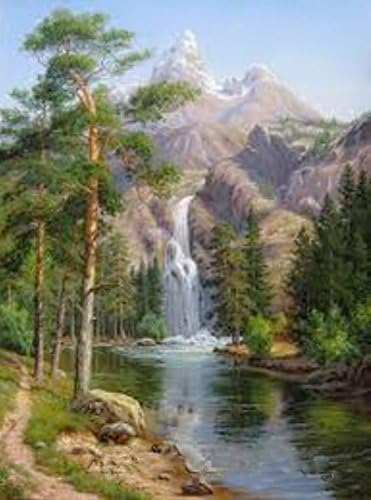Digital Oil Painting DIY Landscape Painting By Numbers Kits Frameless Canvas Home Wall Decor 40x50cm