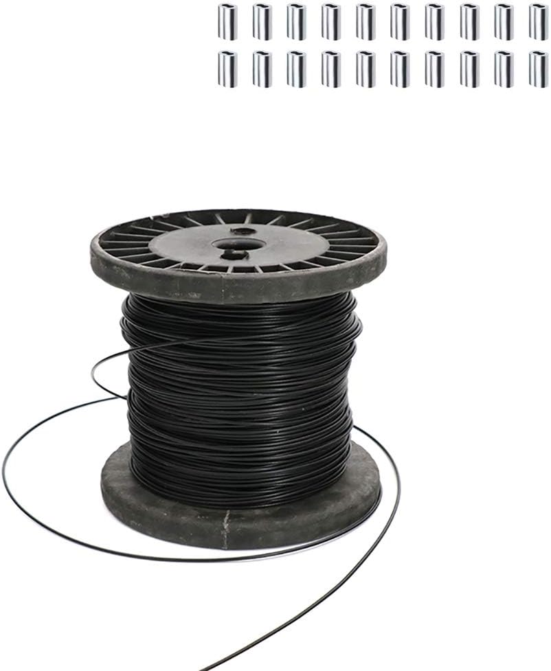 XMRISE Black Vinyl Coated 304 Stainless Steel Wire Rope