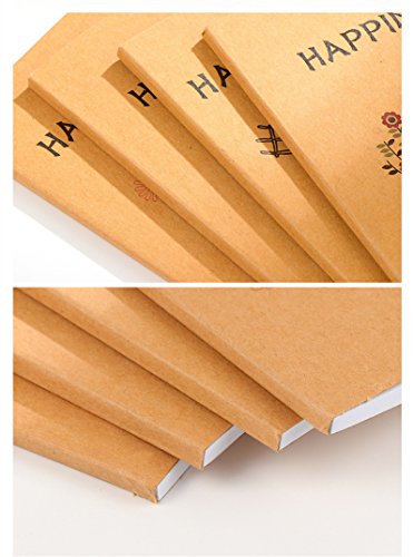 Ipienlee Kraft Paper Mini Notepad Blank Pages Small Notebook Diary Journal Pack of 8