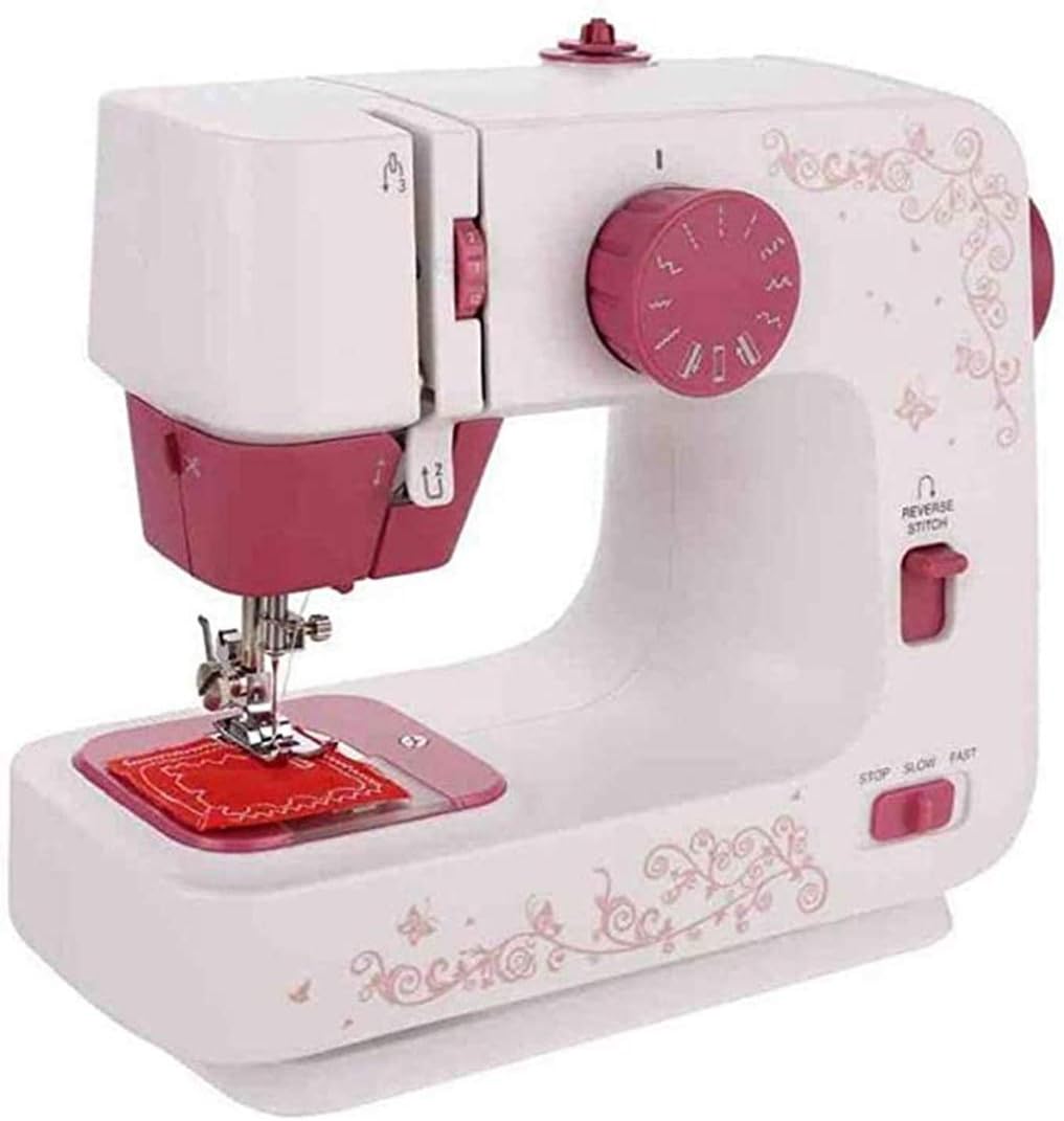 Pafei Sewing Machine,Household Portable Electric Crafting Mending Machine Double Home Thread Beginner Gift DIY Clothing
