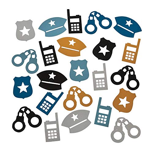 Plastic Police Party Confetti -- Plastic. (1/4