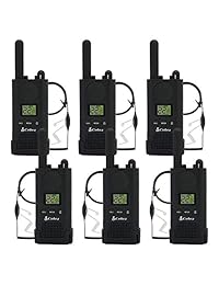 Cobra PX500 Radios profesionales de dos vías para walkie talkies (paquete de seis, con seis auriculares GA-SV01)