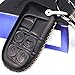 Calfskin Genuine Leather Jeep Grand Cherokee Renegade Key fob Cover case Holder Dodge Durango Dart Charger Journey ram 1500 Challenger Avenger Chrysler 200 300 Key fob Cover case Holder Black Color