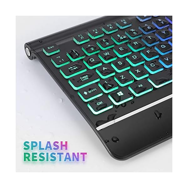 Wired-Backlight-Keyboard-Jelly-Comb-USB-Wired-Rainbow-Illuminated-Gaming-Keyboard-UK-QWERTY-Layout-with-Wrist-Support-Black Wired Backlight Keyboard, Jelly Comb USB Wired Rainbow Illuminated Gaming Keyboard UK QWERTY Layout with Wrist Support…