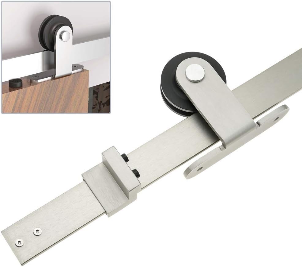 PrimeMatik Sliding door track gear system with steel shaded color 2m