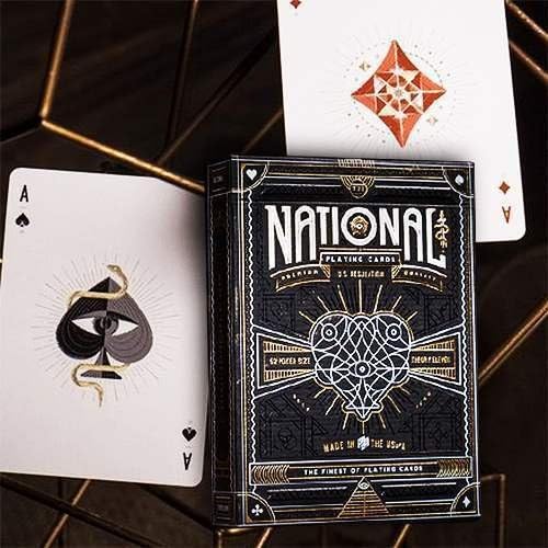 SOLOMAGIA National Playing Cards - Card Games - Magic Tricks and Magic, Black,gold
