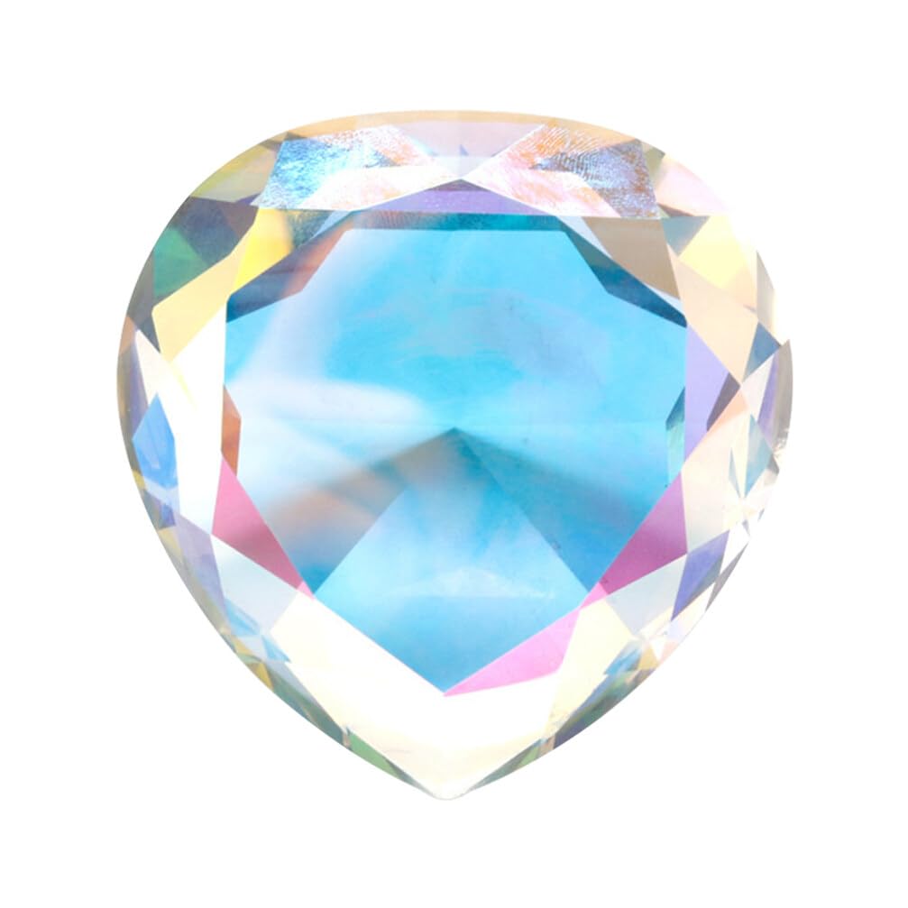 Lurrose Nail Art Holder Practice Stand Love Heart Shaped Atificial Crystal Diamond Hand Model Ornament Manicure Accessories For DIY Craft Nail Art Display 8cm