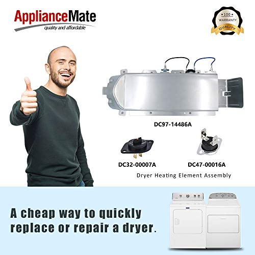 DC9714486A Dryer Heating Element Heater Duct Assembly Replacement for