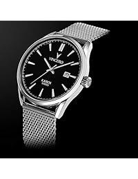 Vincero Luxury Kairos - Reloj de pulsera para hombre, correa de malla, 1.654 in, analógico, movimiento de cuarzo japonés