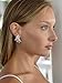Mariell Rose Gold Cubic Zirconia Crystal Bridal Earrings, Marquis Shape CZ Curved Clusters, Earrings for Wedding, Bridesmaids, Homecoming, Mother of the Bride