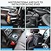 Delicacy Car Trash Can, Waterproof Odor Blocking Car Trash Bag with 3 Storage Pockets, Auto Litter Garbage Bag,Black