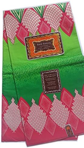 African fabric wax print, Woodin Gold Print Pink and Green new Summer