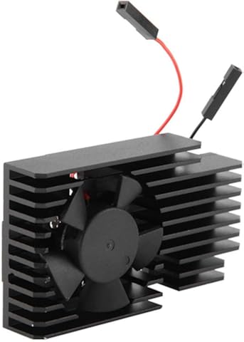 Dpofirs Kit de Ventilador de refrigeración para Raspberry Pi 3B +, Sistema de refrigeración para Raspberry PI 3B +, disipador térmico Carcasa de Armadura Trasera