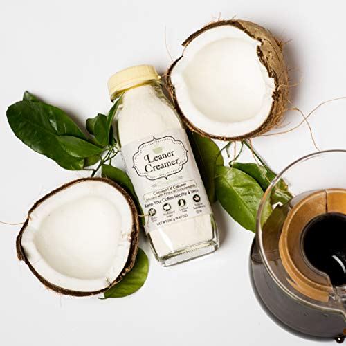 Leaner Creamer, Non-Dairy Coffee Creamer - Sugar Free, Low Calorie, Coconut Oil, Paleo, Keto, Gluten Free, Healthy Weight Loss, Fat Burning, - 9.87oz Bottle (ORIGINAL)