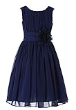 Bow Dream Little Girls Elegant Ruffle Chiffon