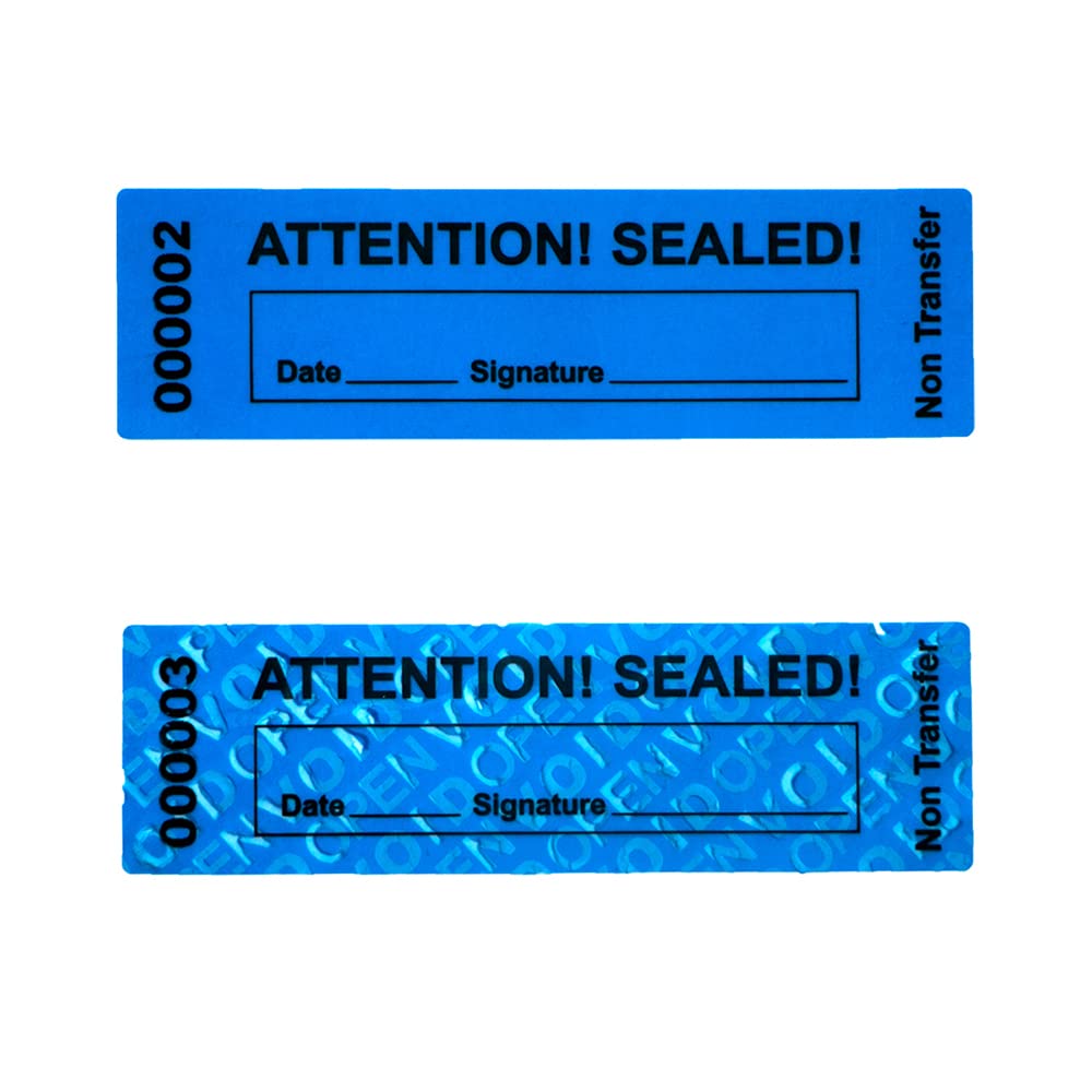 Tamper Evident – Void, Sealed Guarantee Sticker, Security Label 25 x 85 mm (Blue)