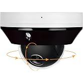 Real HD 6MP Mini PTZ Dome PoE IP Camera Outdoor with Pan Tilt, 3X Zoom, 2.8-8mm Motorized Varifocal Lens, H.265, IP66, NVR or Windows PC Required, NDAA Compliant