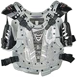 Fly Racing Convertible II Youth Boys Roost Deflector Off-Road/Dirt Bike Motorcycle Body Armor - Clear/Silver / Mini