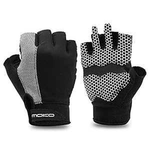 MoKo Workout Gloves for Women Men, Breathable Exercise Gloves Wrist Support Full Palm Protection Extra Grip Gloves for…