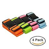 BlueCosto Luggage Straps Suitcase Belt Travel Accessories - 1/2/4 Pack