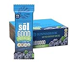 Sunwarrior - Sol Good Protein Bar, Organic, Refined Sugar-Free & Vegan, Brown Rice, Pea & Quinoa Protein (Blueberry Blast)