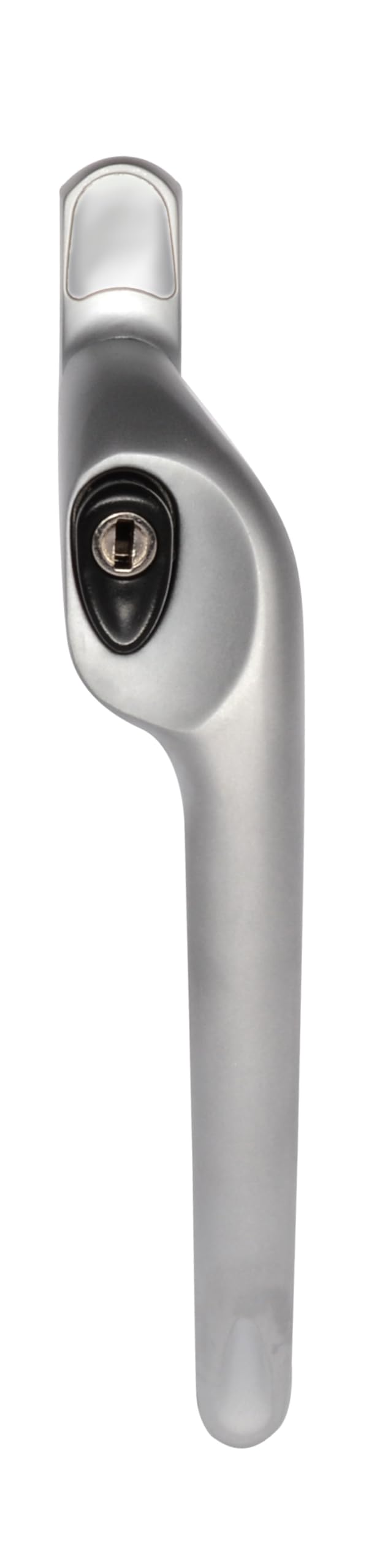 ERA Maxim Offset Locking Window Handle Right Hand Satin Chrome | PVC Windows Handle Replacement | Black Button Black Windows Handle with Key…