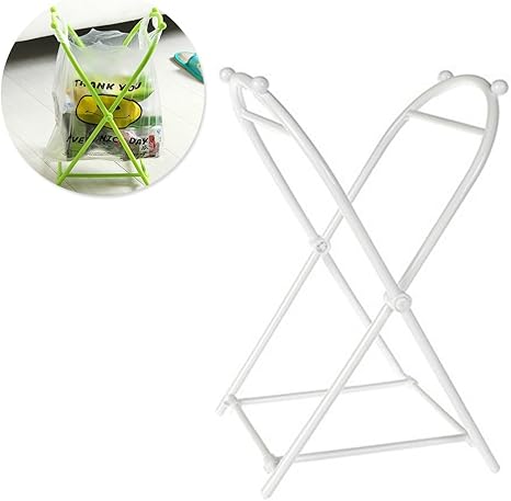 Amazon ゴミ袋ホルダー レジ袋スタンド 折り畳み式 持ち運びが便利 ゴミ箱 ゴミ袋 かける キッチン 洗面所 ユーティリティルーム パントリー バスルーム ガレージ キャンプ レジ袋ハンガー ポリ袋エコホルダー 白 三角コーナー オンライン通販